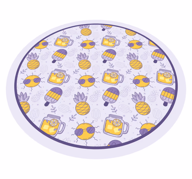 Tropical Summer Fun kids rug - TenStickers