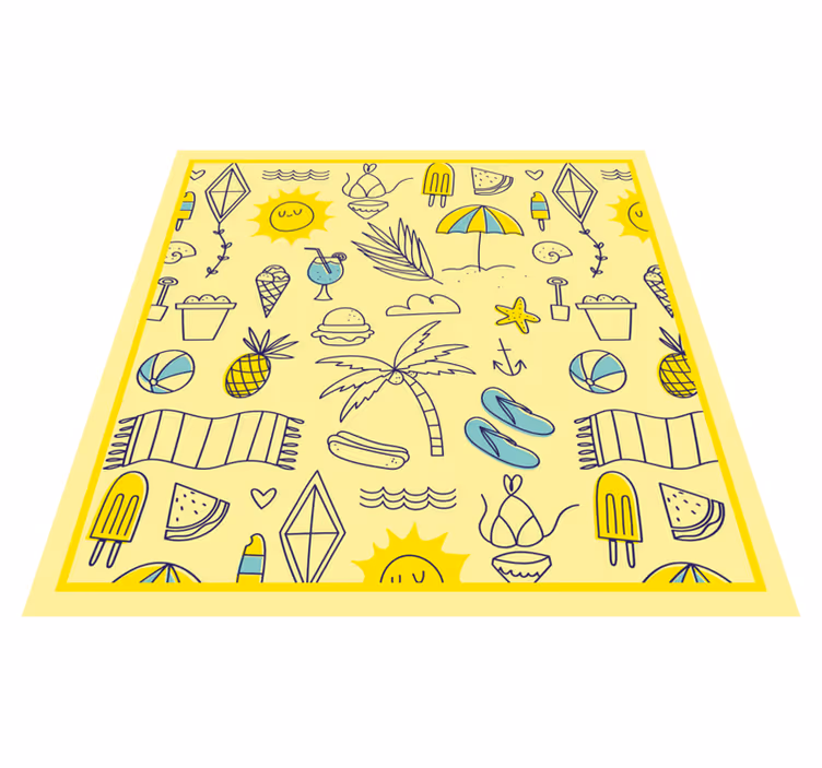 Sunny Beach Vibes event carpet - TenStickers