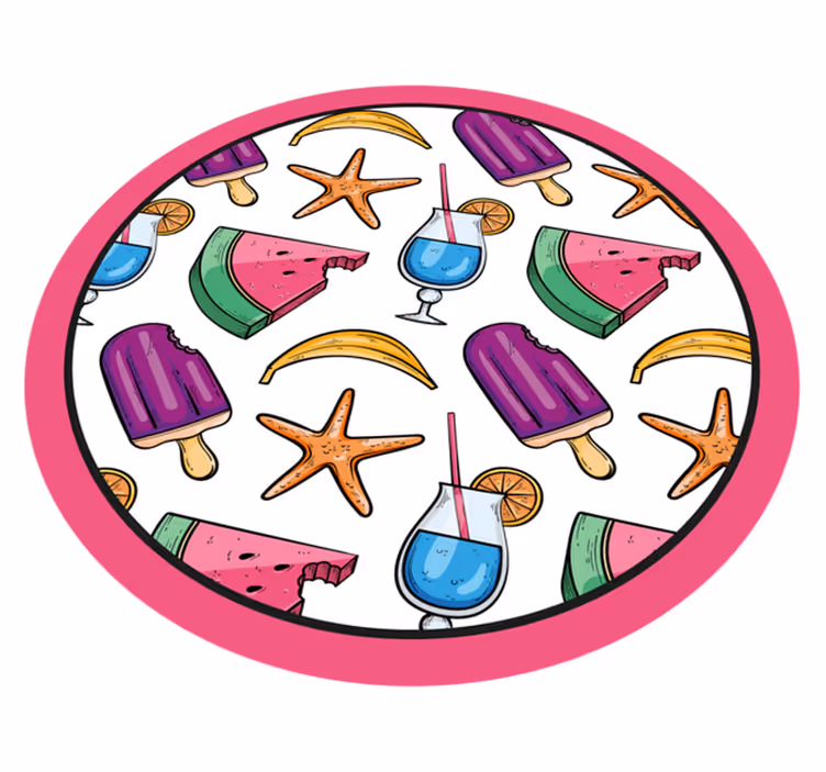 Colorful Summer Treats kids rug - TenStickers