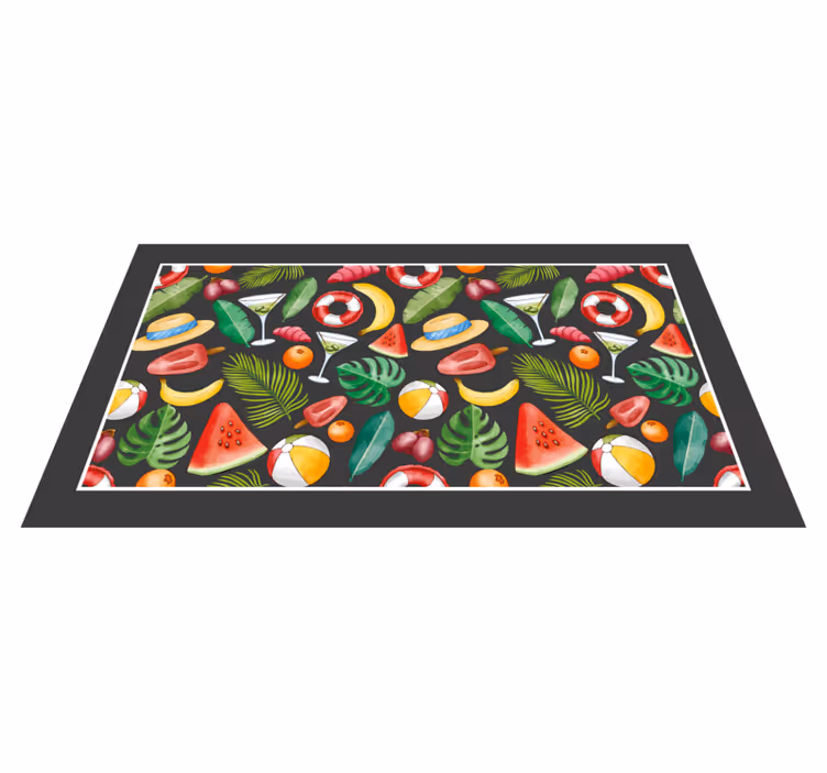 Tropical Summer Vibes event carpet - TenStickers