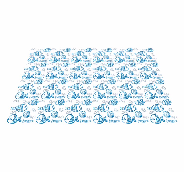 Playful Fish Pattern kids carpet - TenStickers