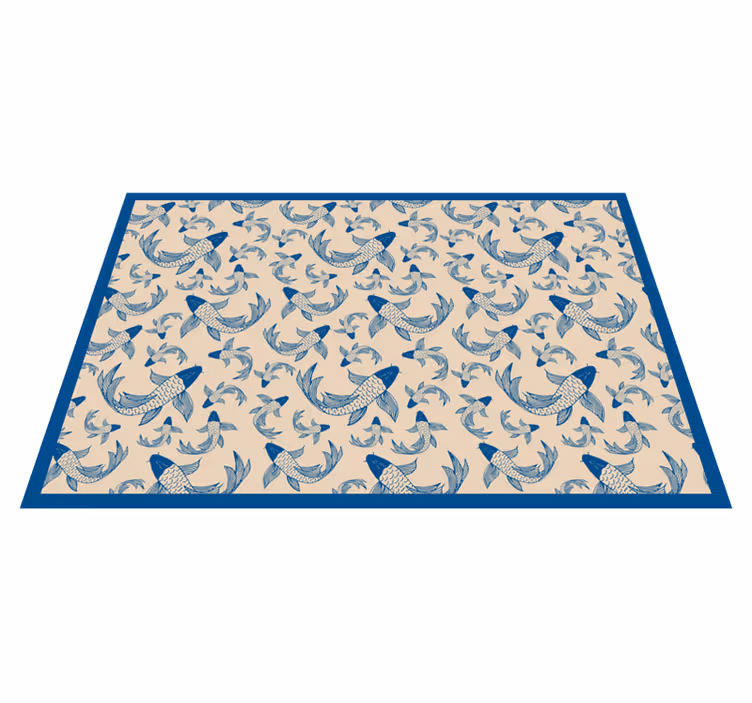 Fish Patterns animal print rug - TenStickers