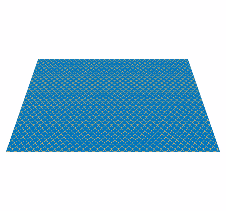 Scalloped Water Pattern road map rug - TenStickers