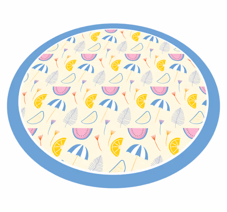 Colorful Summer Elements floral rug - TenStickers