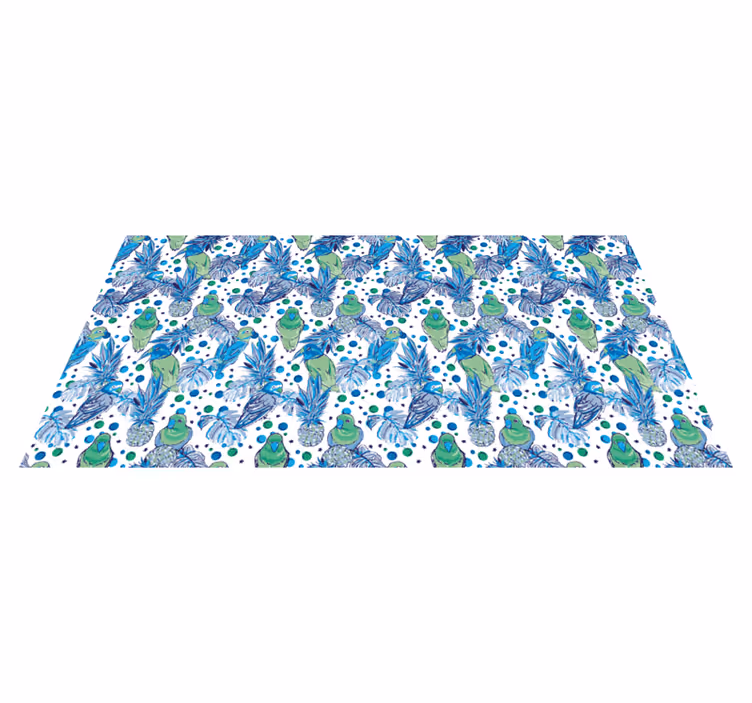 Tropical Bird Pattern kitchen vinyl mat - TenStickers