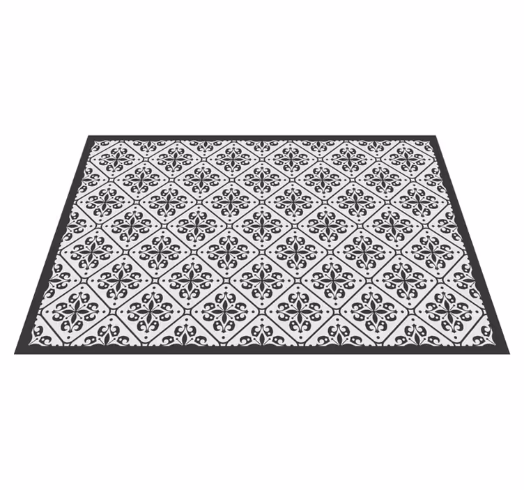 Single colour motif mosaic rug - TenStickers
