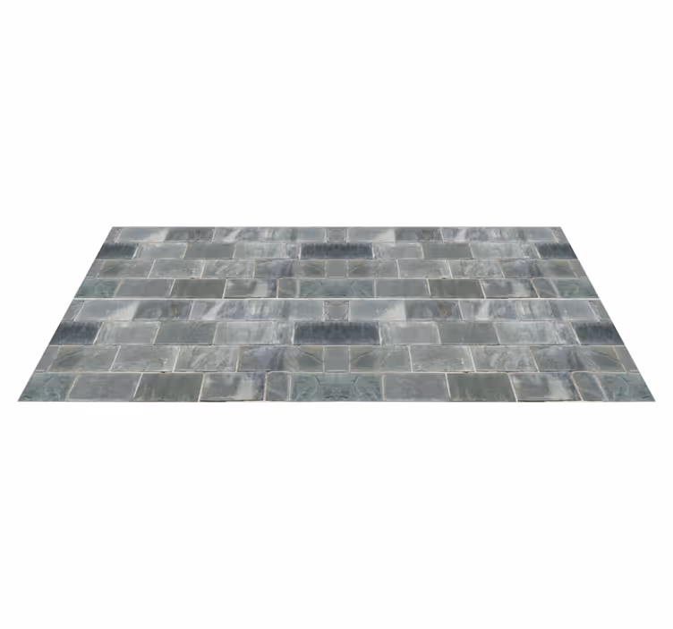Dark grey stone rustic pattern tile carpet - TenStickers