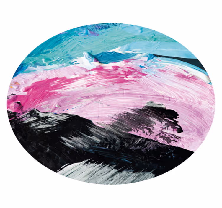 Vibrant abstract twirl texture rug - TenStickers