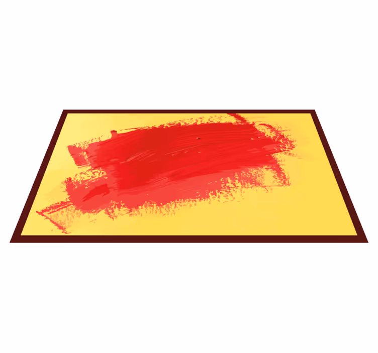 Vibrant brush strokes modern rug - TenStickers