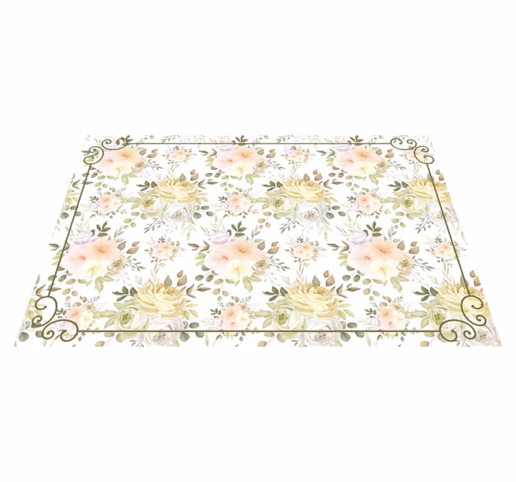 Botanical Grace floral rug - TenStickers