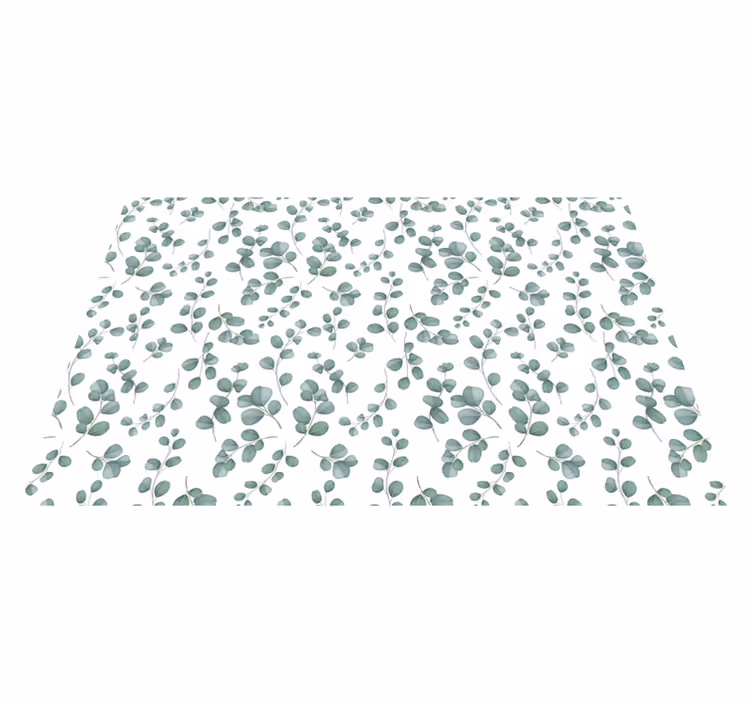 Elegant Greenery Pattern floral rug - TenStickers