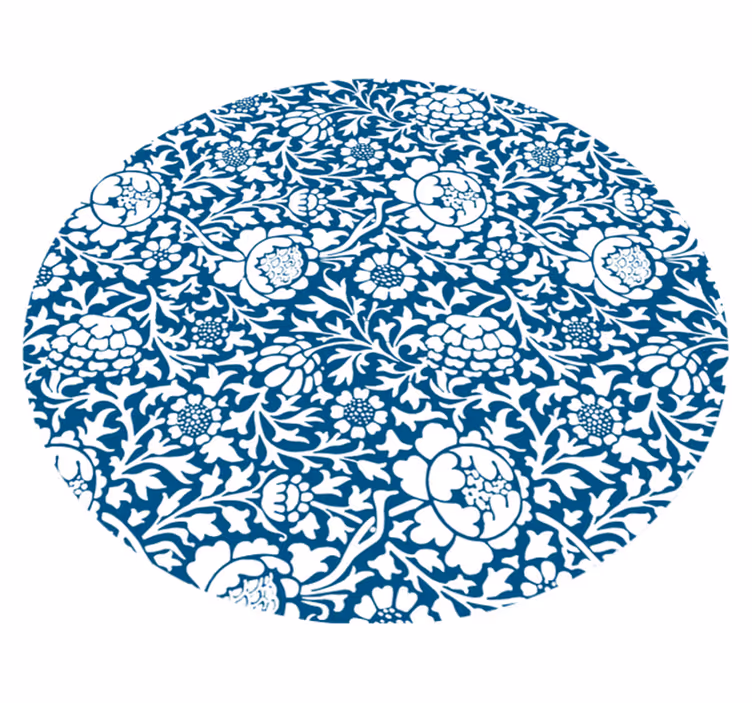 Floral rug in blooming petal design - TenStickers