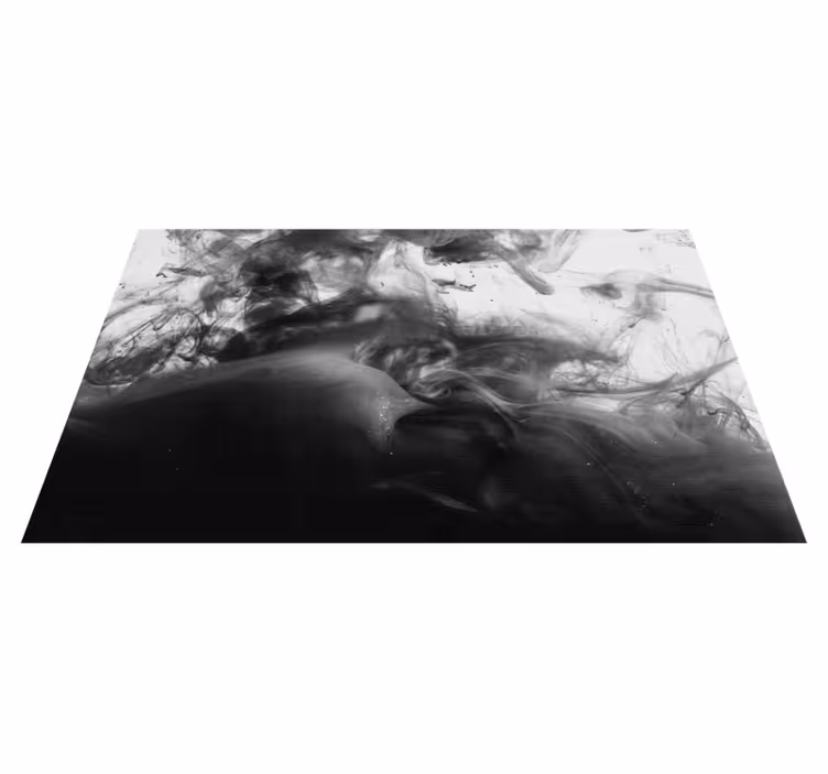 Monochrome Abstract Swirls marble rug - TenStickers