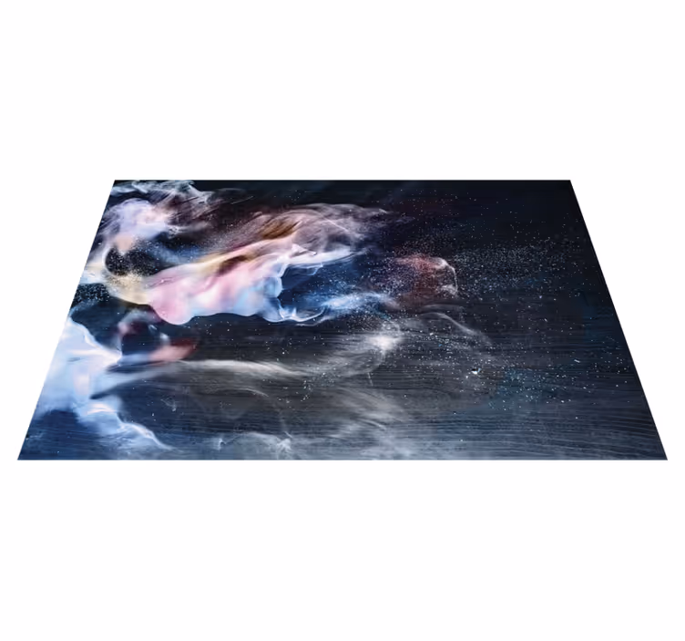 Cosmic smoke swirls teenage bedroom rug - TenStickers