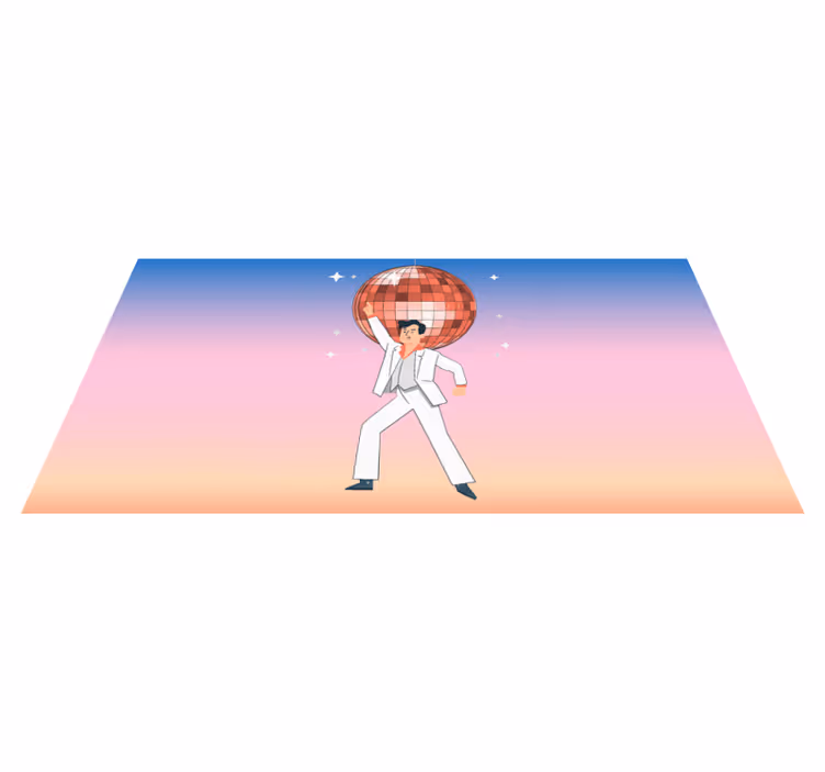 Dance Party Vibes kids rug - TenStickers