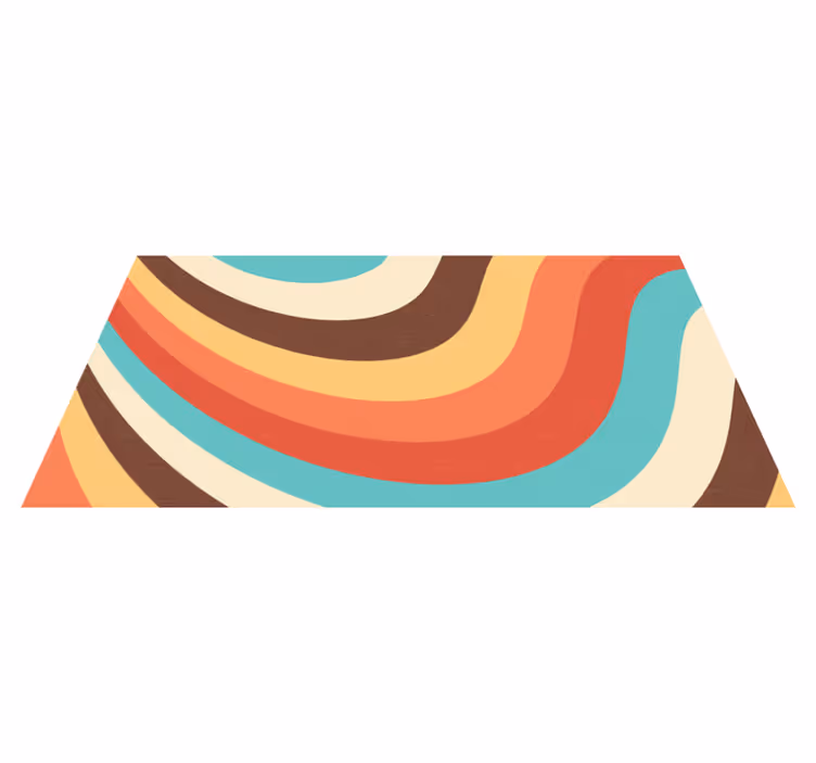 Hand drawn distorted groovy background rug - TenStickers