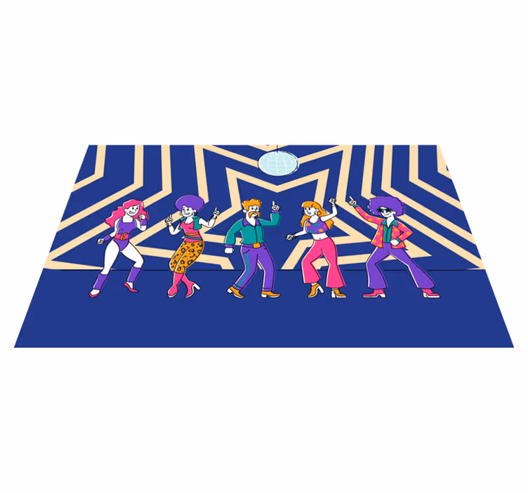 Disco Dance Party kids rug - TenStickers
