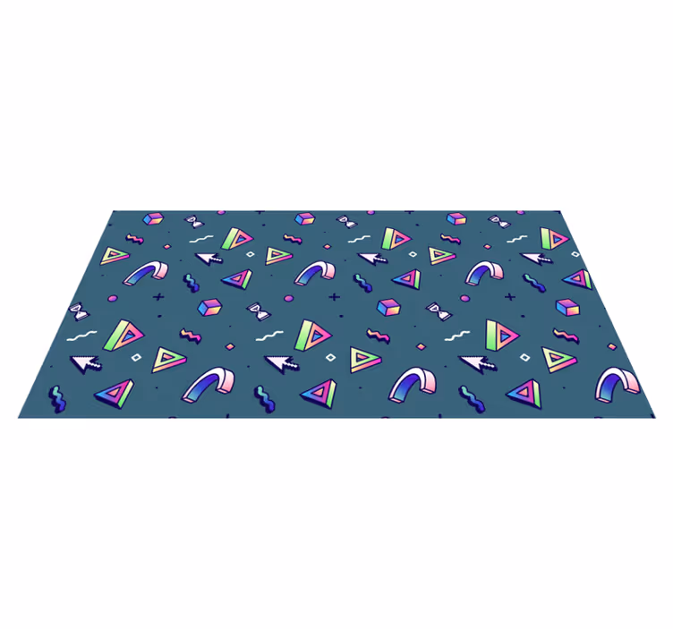 Geometric Color Splash texture rug - TenStickers