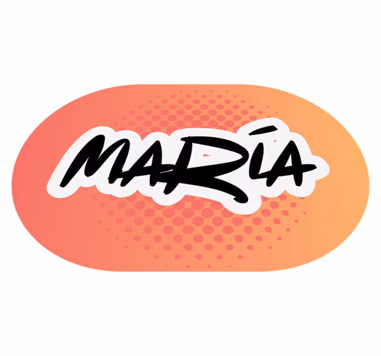 Name Design custom floor mat - TenStickers