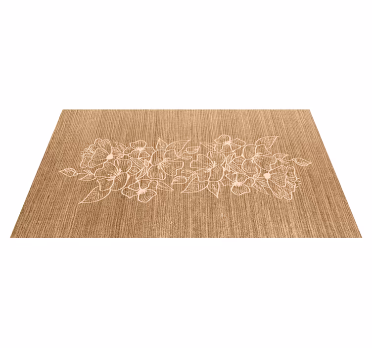 Floral Embellished Elegance entrance hall rug - TenStickers