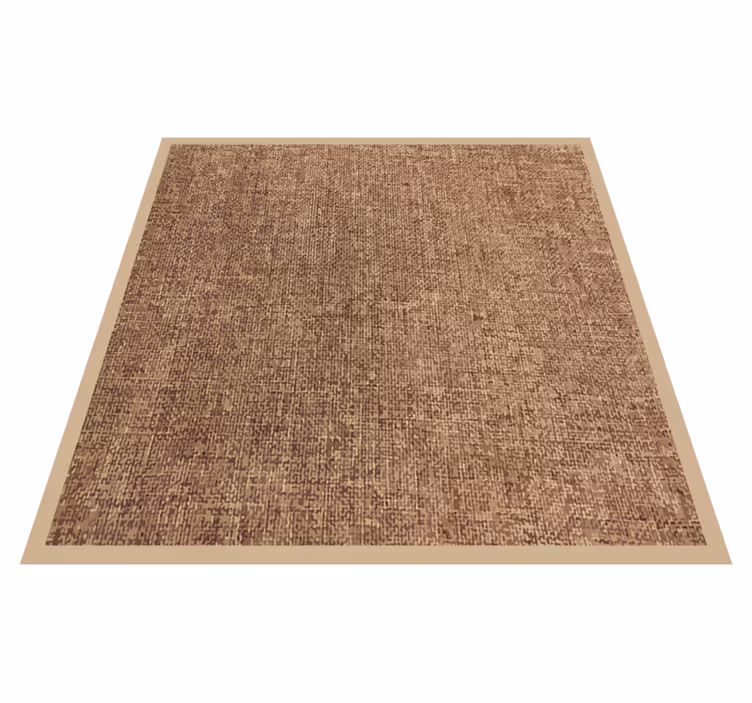 Beige colour natural fiber texture vinyl rug - TenStickers