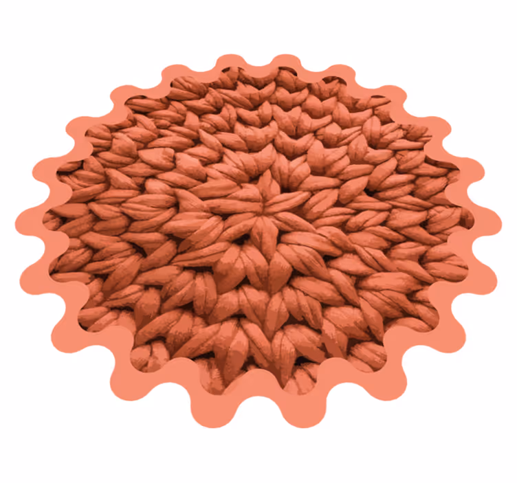 Nature rug with leaf pattern design - TenStickers