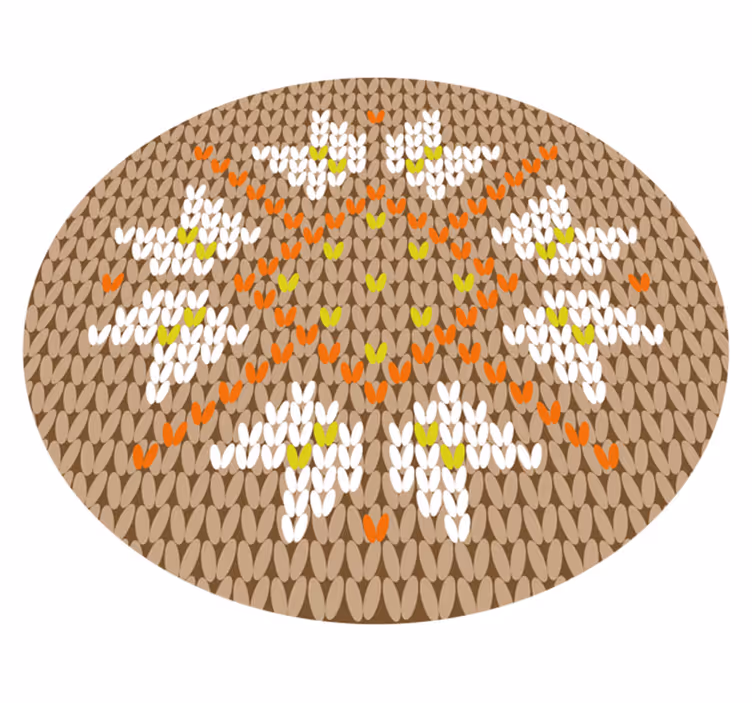 Floral Decorated Style entrance hall rug - TenStickers