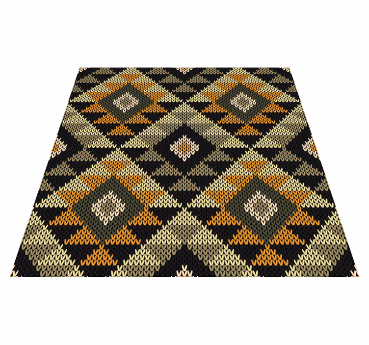 Diamond Patterned Textiles ethnic rug - TenStickers