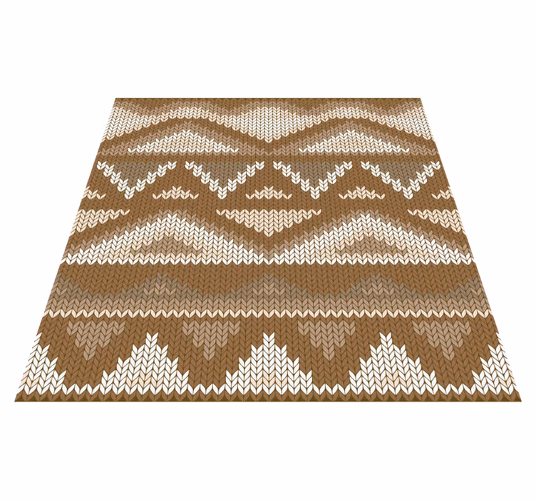 Ethnic rug with knitted pattern - TenStickers