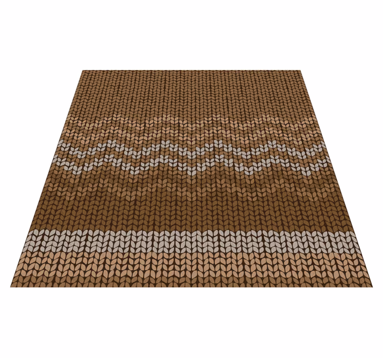 Textured Knit Pattern ethnic rug - TenStickers
