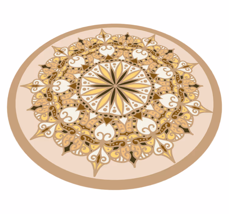 Mandala rug elegant golden design - TenStickers
