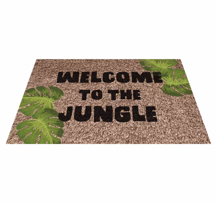 Welcome to the Jungle quote entrance hall tiles - TenStickers