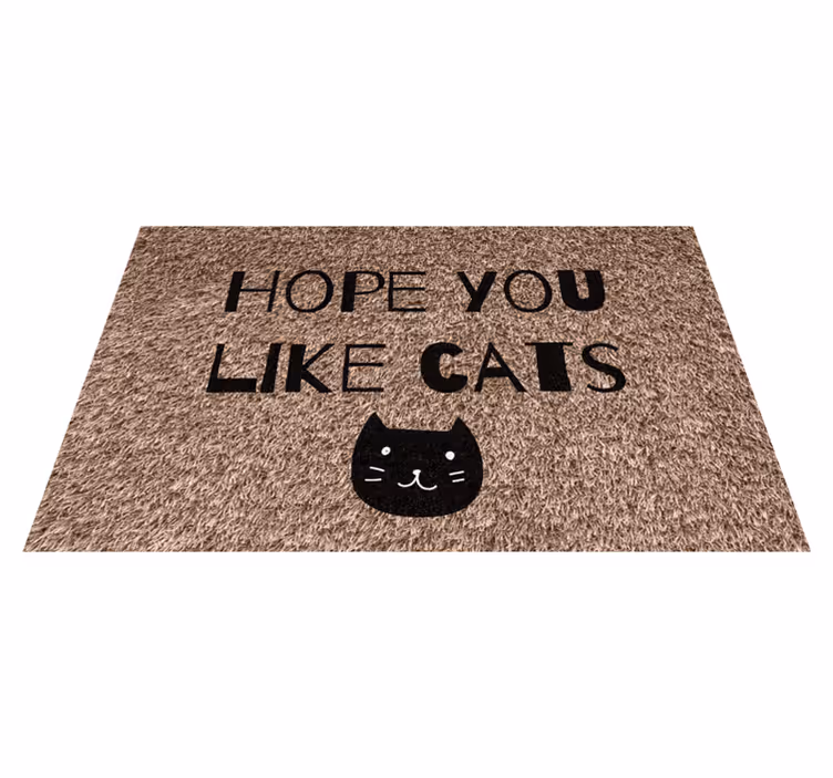 Hope you like cats quote rug - TenStickers