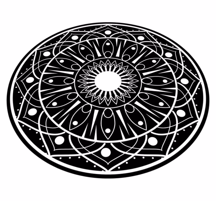 Elaborate mandala motif mandala rug - TenStickers