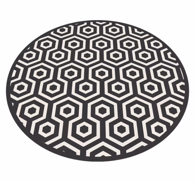Hexagon Arrangement geometric rug - TenStickers