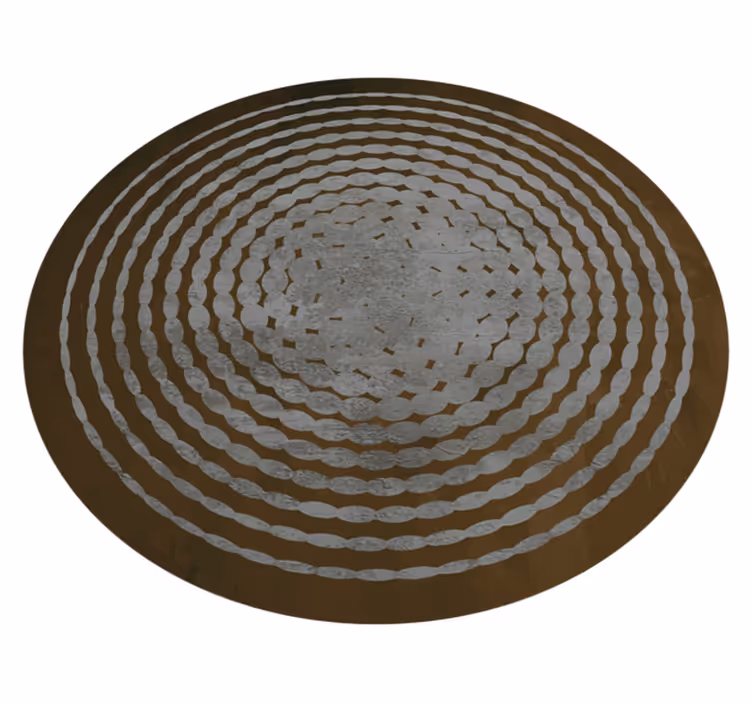 Circular trunk pattern wood effect rug - TenStickers
