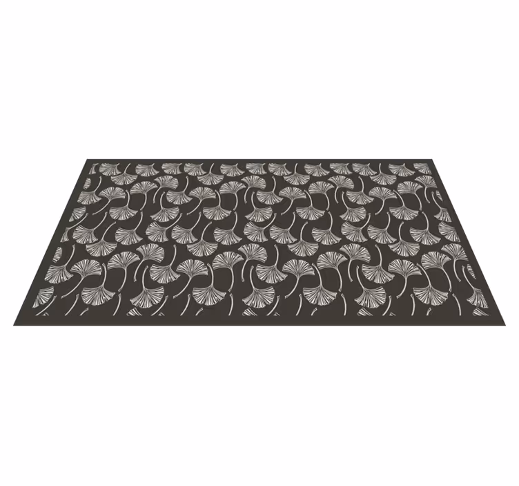 Ginkgo Leaf Motif floral rug - TenStickers