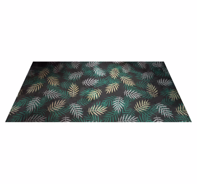 Tropical greenery pattern nature rug - TenStickers