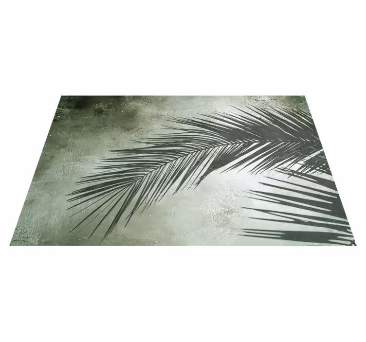 Palm leaf elegance floral rug - TenStickers