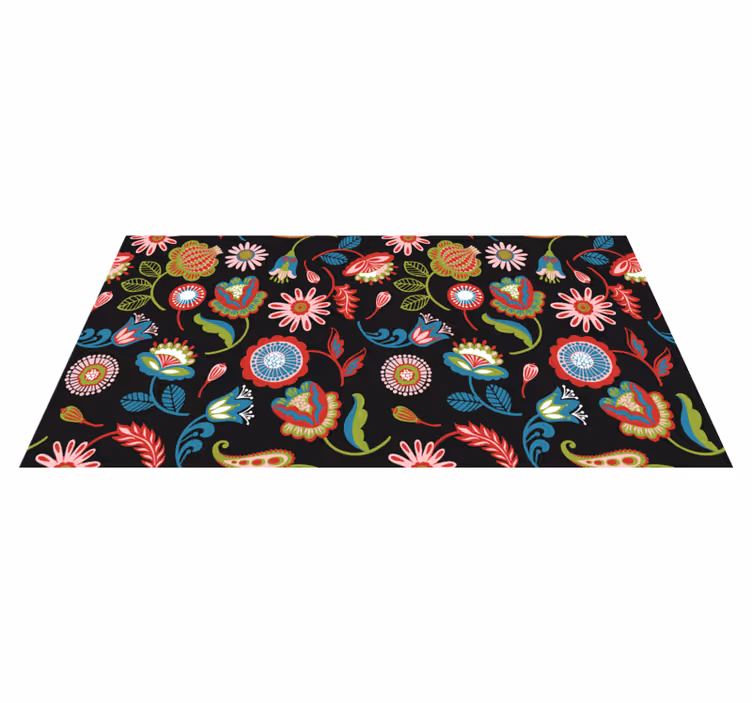 Radiant Botanical Inspiration floral rug - TenStickers