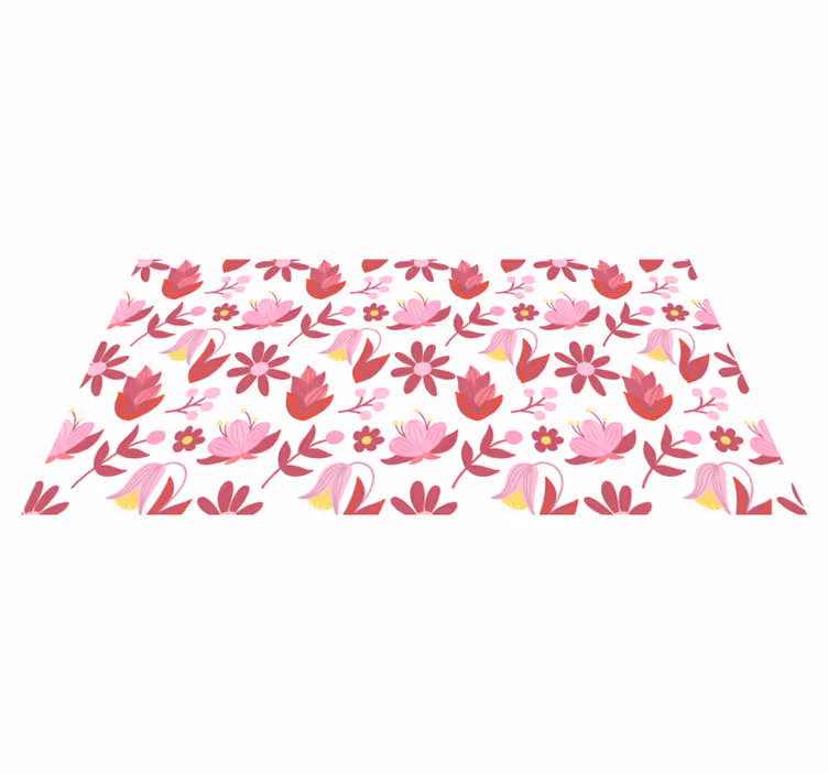 Floral rug in blooming floral patterns - TenStickers