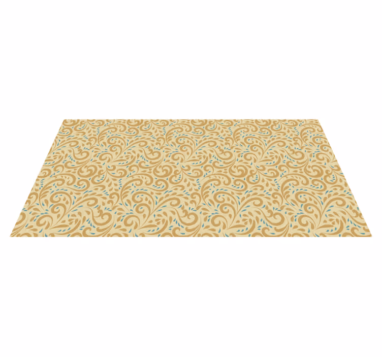 Botanical Swirl Element floral rug - TenStickers