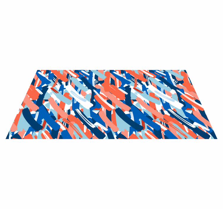 Modern rug with vibrant brushstroke design - TenStickers