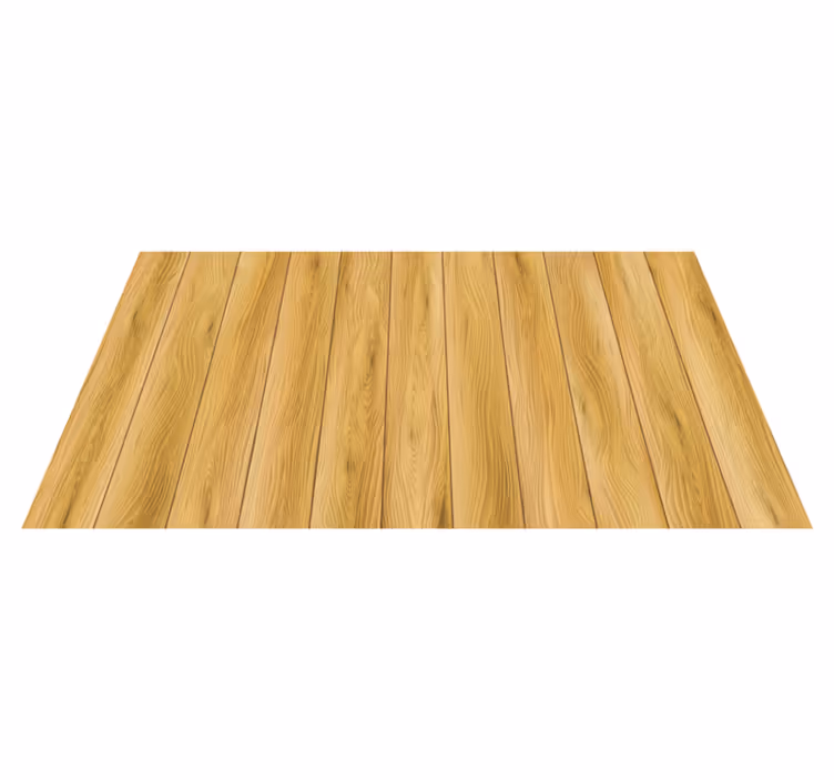 Yellow textured wood effect vinyl rug - TenStickers