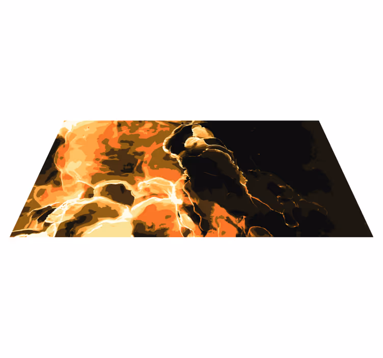 Marble rug with fiery effect - TenStickers