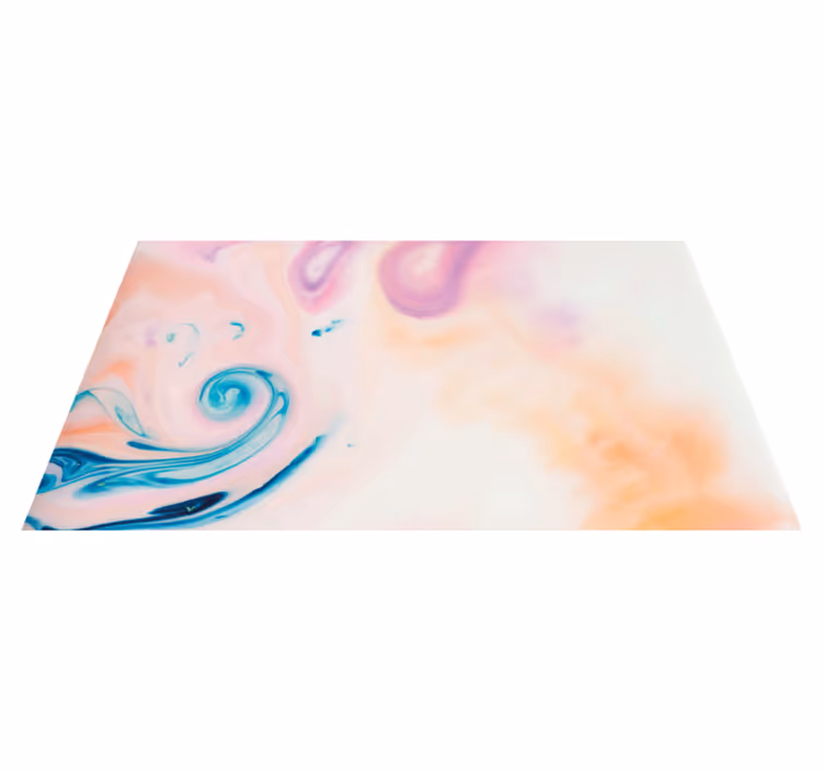Colorful fluid swirl marble rug - TenStickers