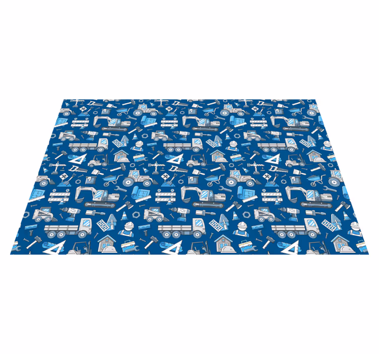 Construction Tools Print kids rug - TenStickers