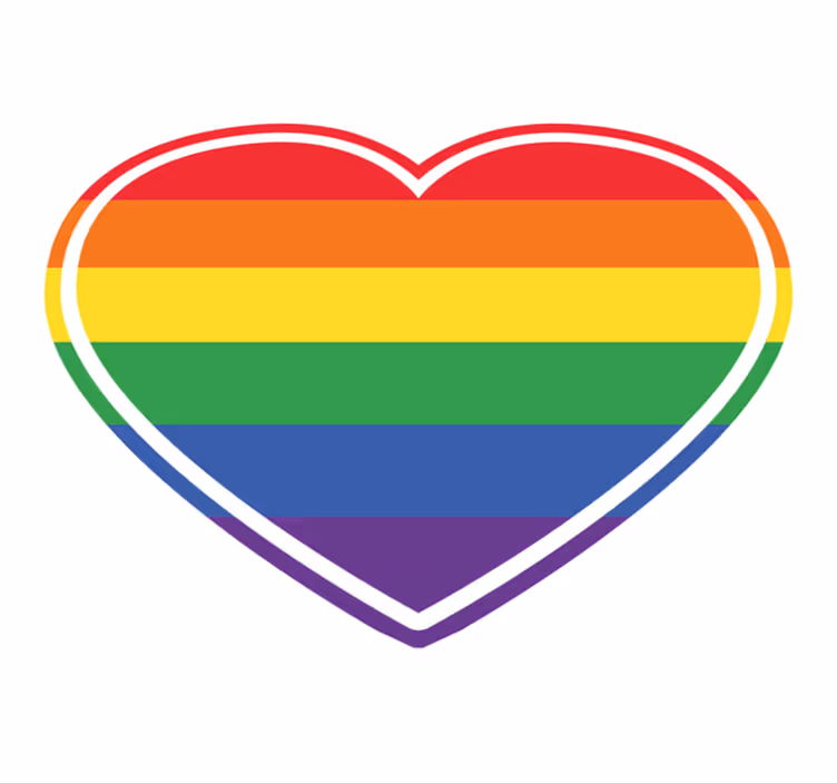 Heart Rainbow Pattern texture rug - TenStickers