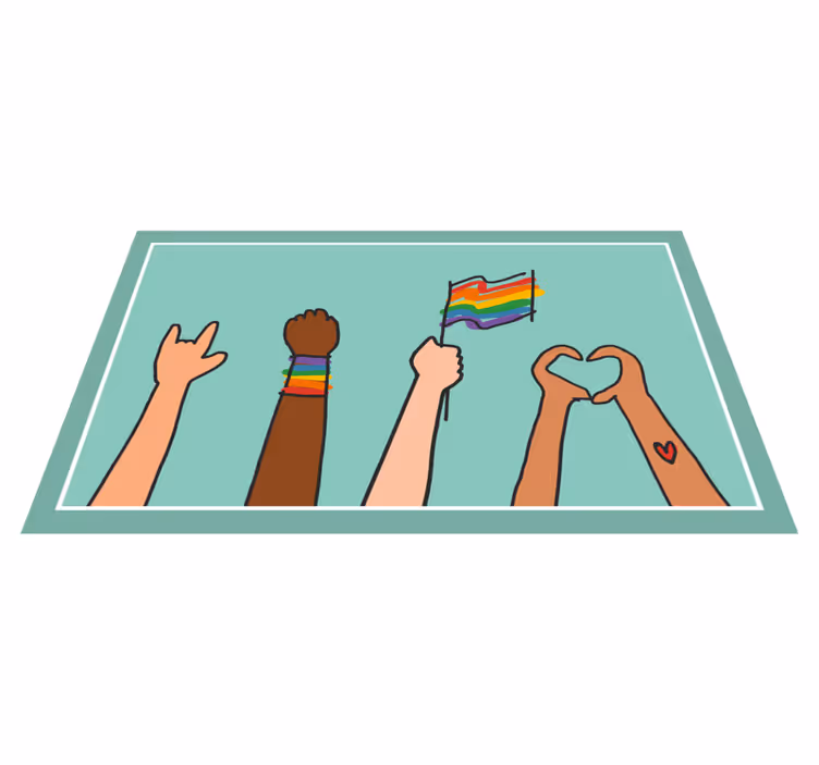 Diverse Hands Up event carpet - TenStickers