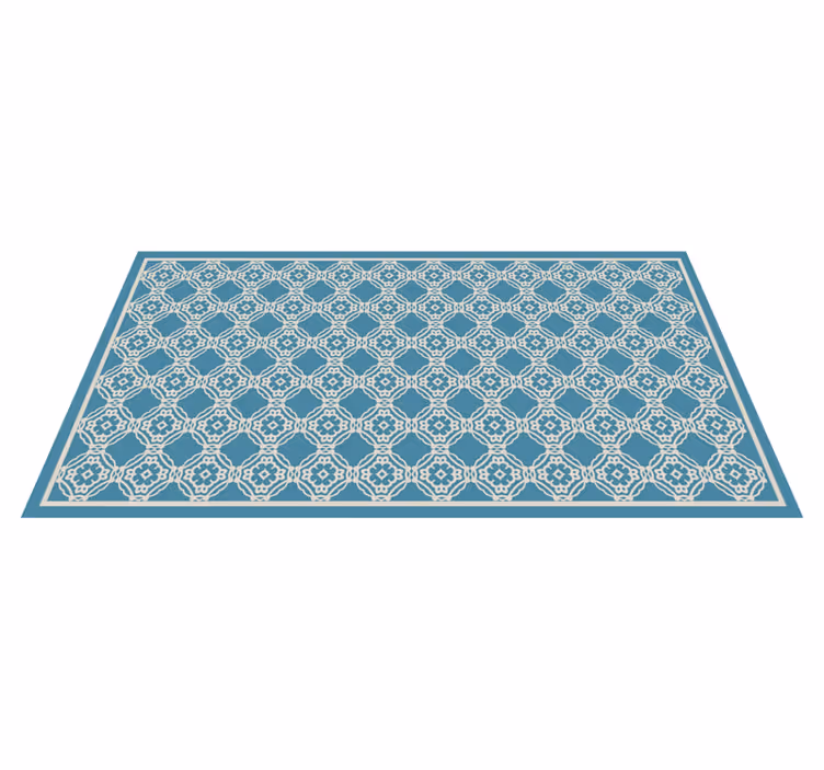 Elegant blue composition mosaic rug - TenStickers